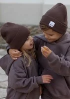 Winter brown kids beanie