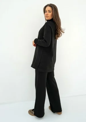 Oudhy - Long black polo neck sweater