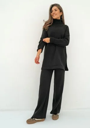 Oudhy - Long black polo neck sweater