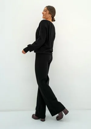 Akari - Black knitted trousers