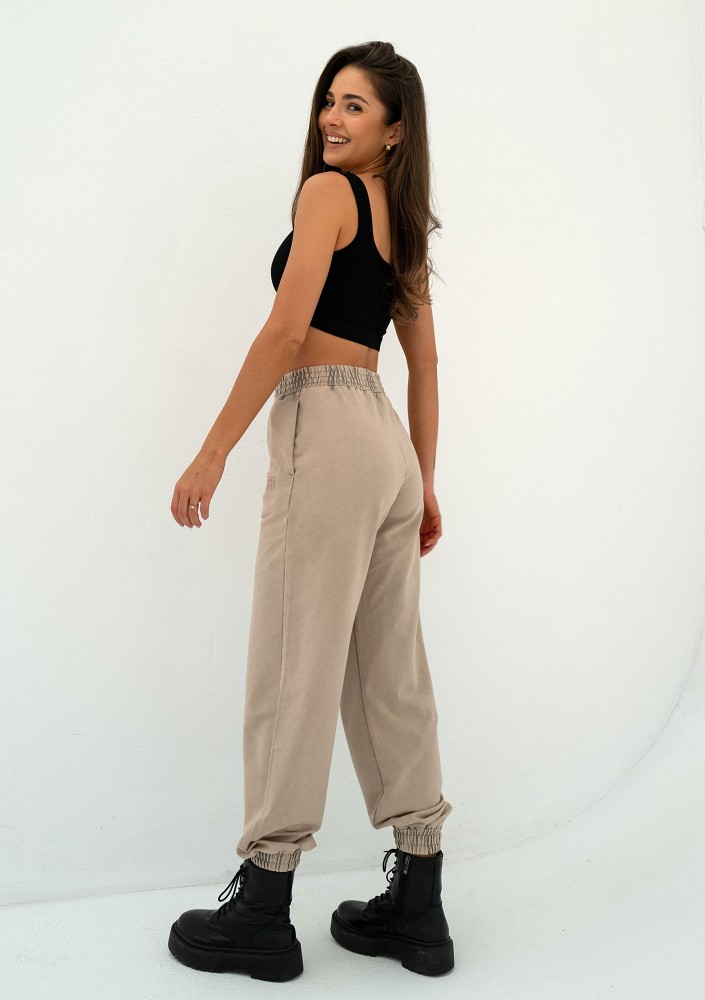 Bise - Tie dyed beige sweatpants