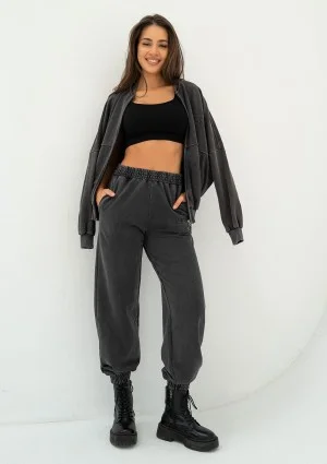 Bise - Tie dyed black sweatpants