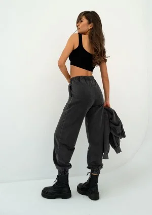 Bise - Tie dyed black sweatpants