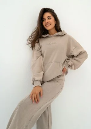 Shadi - Vintage beige oversize hoodie