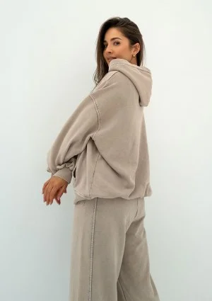 Shadi - Vintage beige oversize hoodie