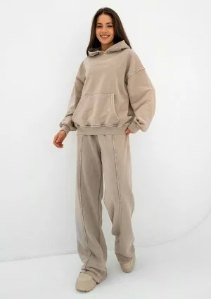 Shadi - Vintage beige oversize hoodie