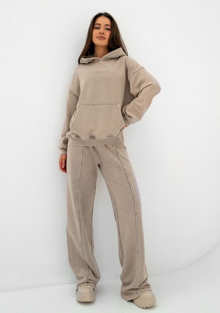 Shadi - Vintage beige oversize hoodie