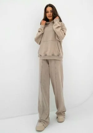 Shadi - Vintage beige oversize hoodie