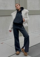 Levi - Bluza kangurka z reglanowym rękawem Dark Melange