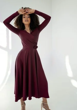 Rosey - Claret midi dress