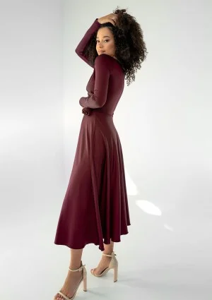 Rosey - Claret midi dress