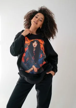 Whey - Black sweatshirt "Portrait"