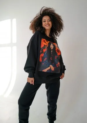 Whey - Black sweatshirt "Portrait"