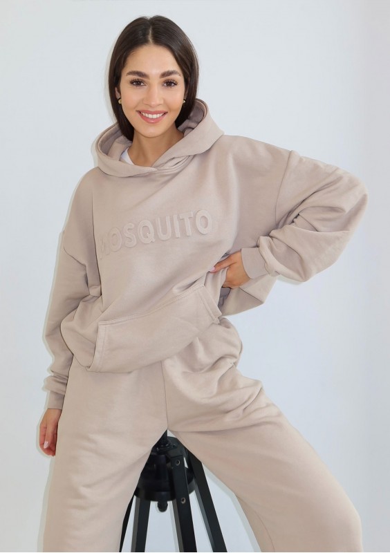 Verve - Bluza kangurka jasny beż