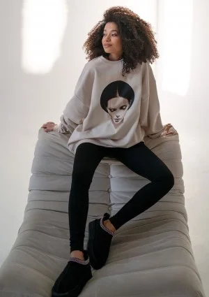 Whey - Coconut sweatshirt "Face"