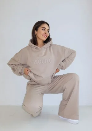 Verve - Bluza kangurka jasny beż