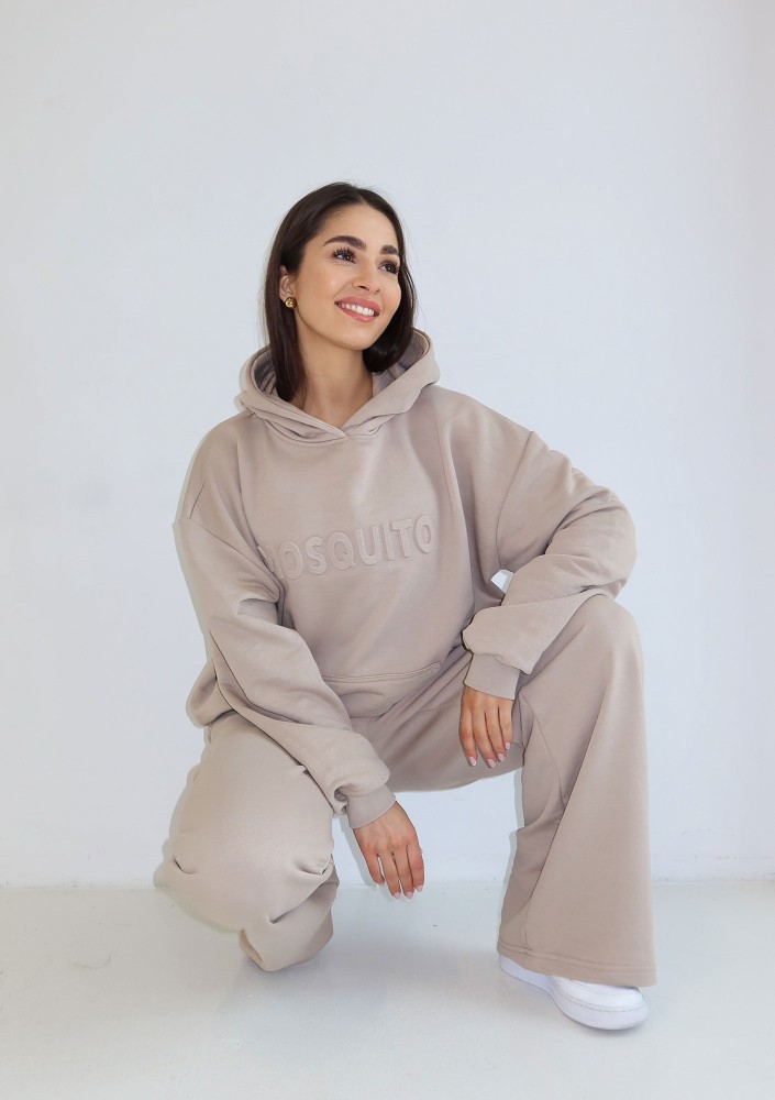 Verve - Bluza kangurka jasny beż