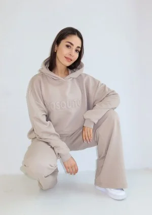 Verve - Bluza kangurka jasny beż