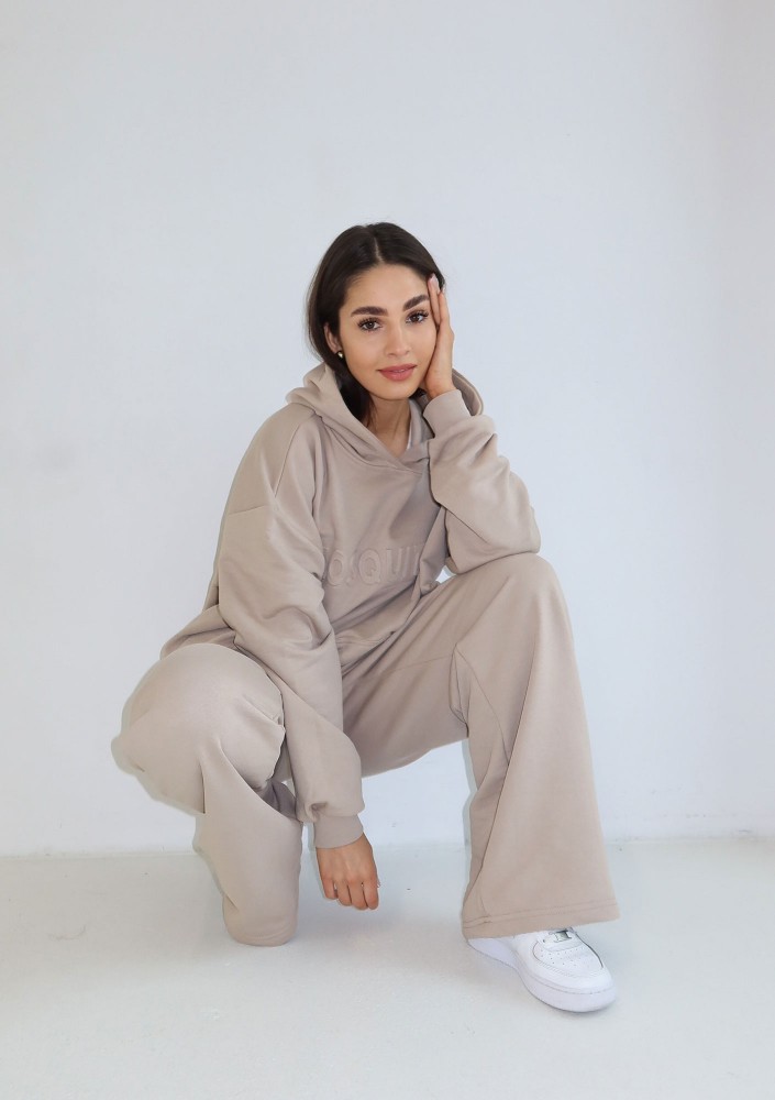 Verve - Bluza kangurka jasny beż