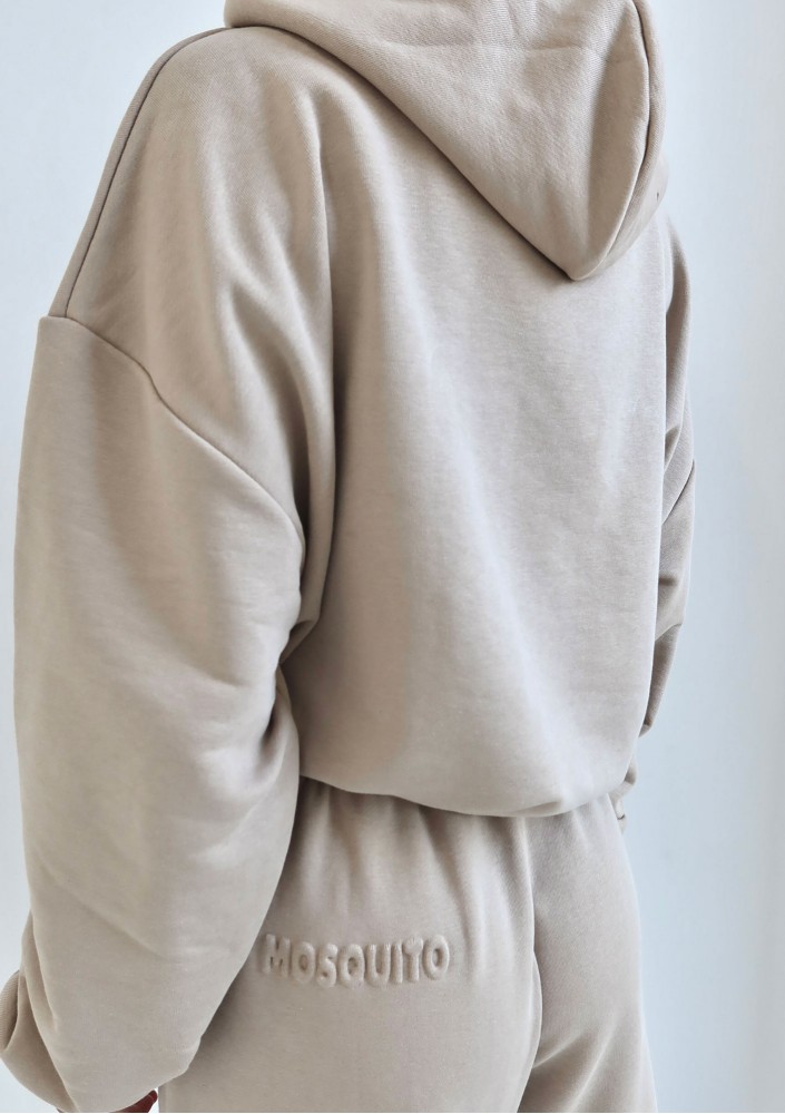 Verve - Bluza kangurka jasny beż