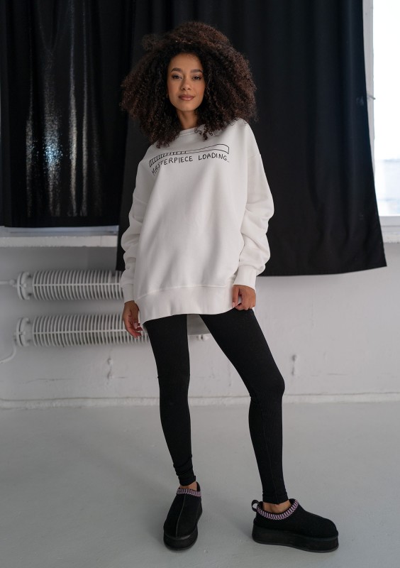 Whey - Bluza z grafiką "Masterpiece" Ecru