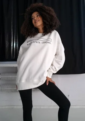 Whey - Bluza z grafiką "Masterpiece" Ecru