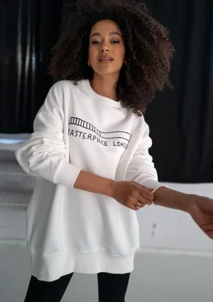 Whey - Ecru sweatshirt "Masterpiece"