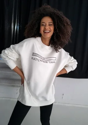 Whey - Ecru sweatshirt "Masterpiece"
