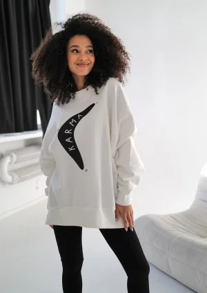 Whey - Ecru sweatshirt "Karma"