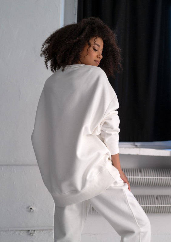 Whey - Ecru sweatshirt "I am Elegan"