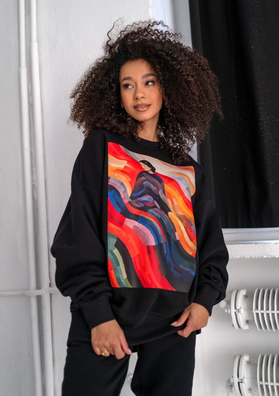 Whey - Bluza z grafiką "Colors" Black