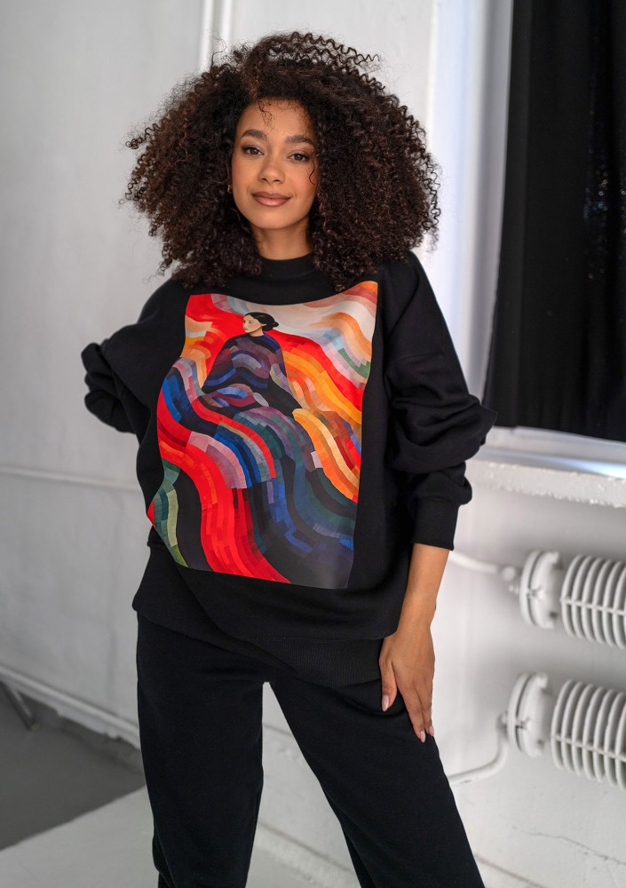 Whey - Bluza z grafiką "Colors" Black