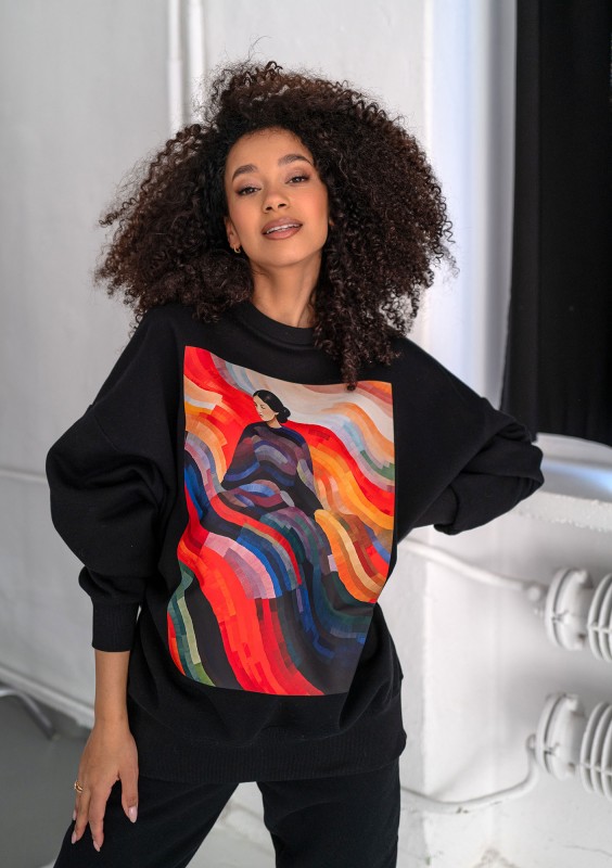 Whey - Bluza z grafiką "Colors" Black