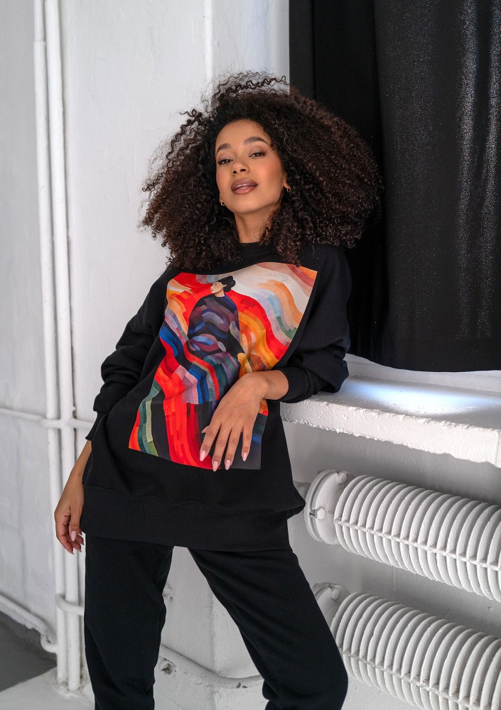 Whey - Bluza z grafiką "Colors" Black