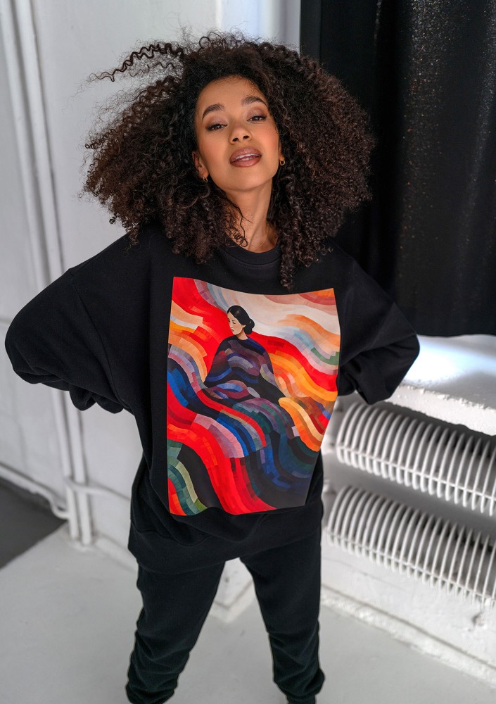 Whey - Bluza z grafiką "Colors" Black