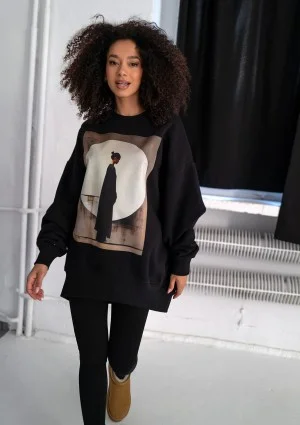 - Bluza z grafiką ''Japonka" Black