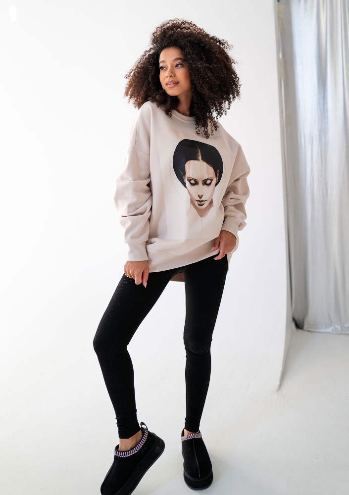 Whey - Coconut sweatshirt "Face"