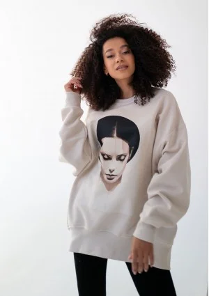 Whey - Coconut sweatshirt "Face"