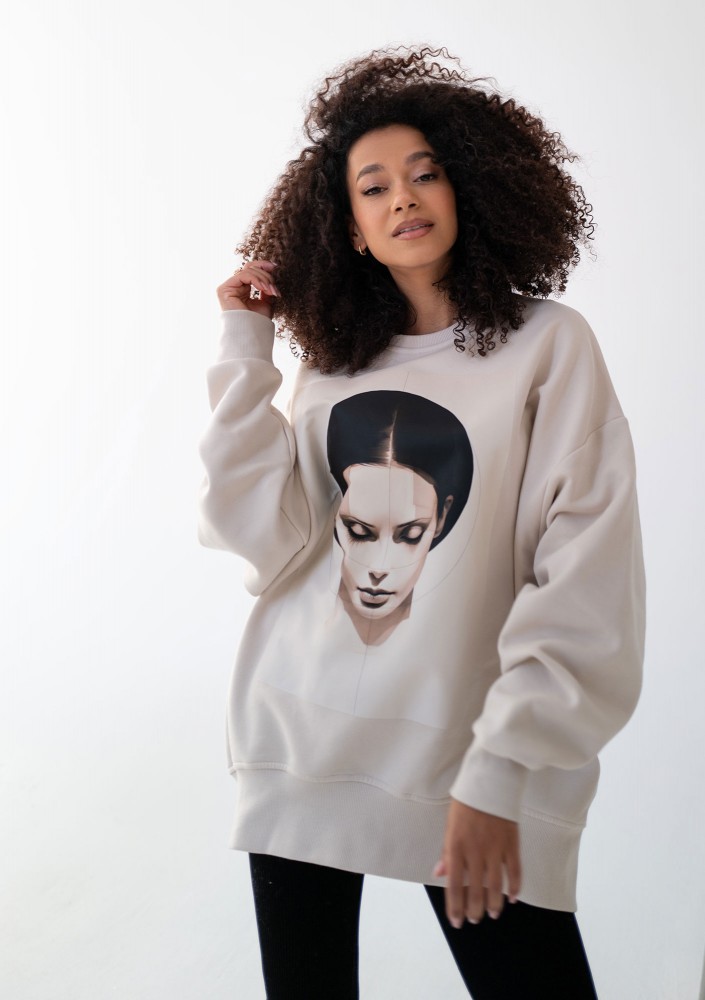 Whey - Coconut sweatshirt "Face"