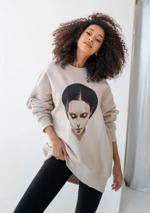 Whey - Coconut sweatshirt "Face"