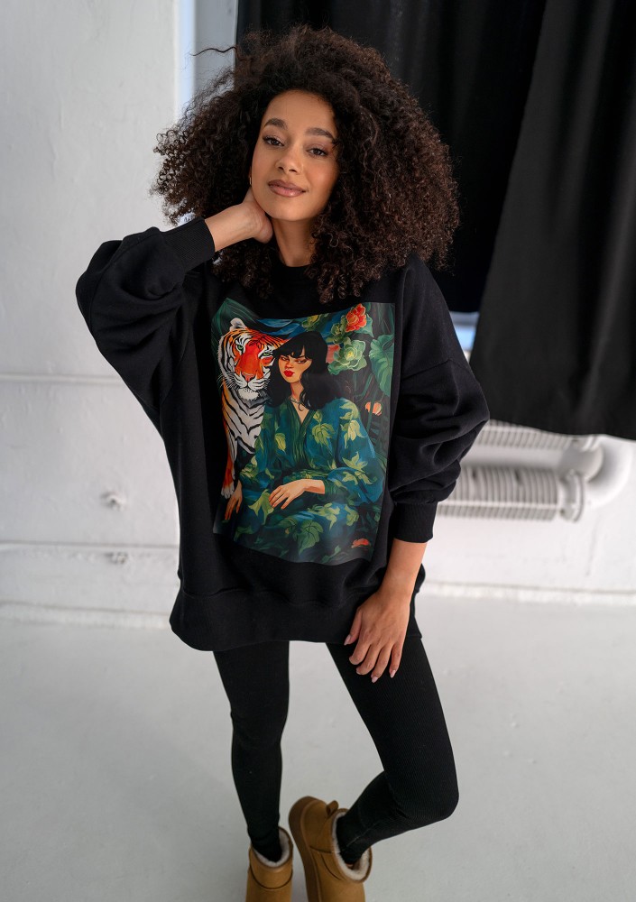 Whey - Bluza z grafiką "Harmony" Black