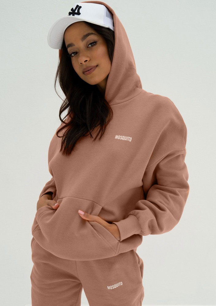 Pure - Bluza z kapturem Mocha Mousse