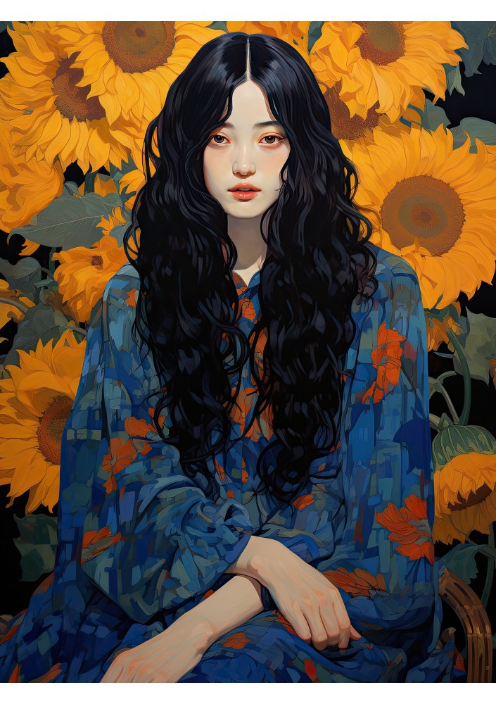 Whey - Bluza z grafiką "Portret" Black