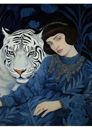 Whey - Black sweatshirt "White tiger"