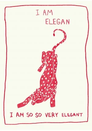 Whey - Ecru sweatshirt "I am Elegan"