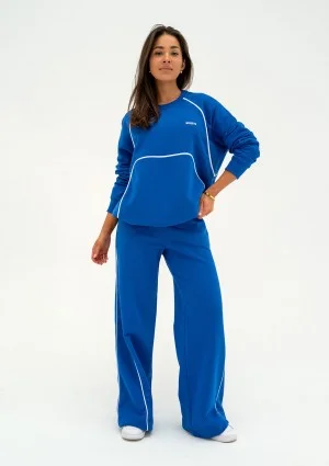 Cush - Cobalt blue sweatshirt with trims