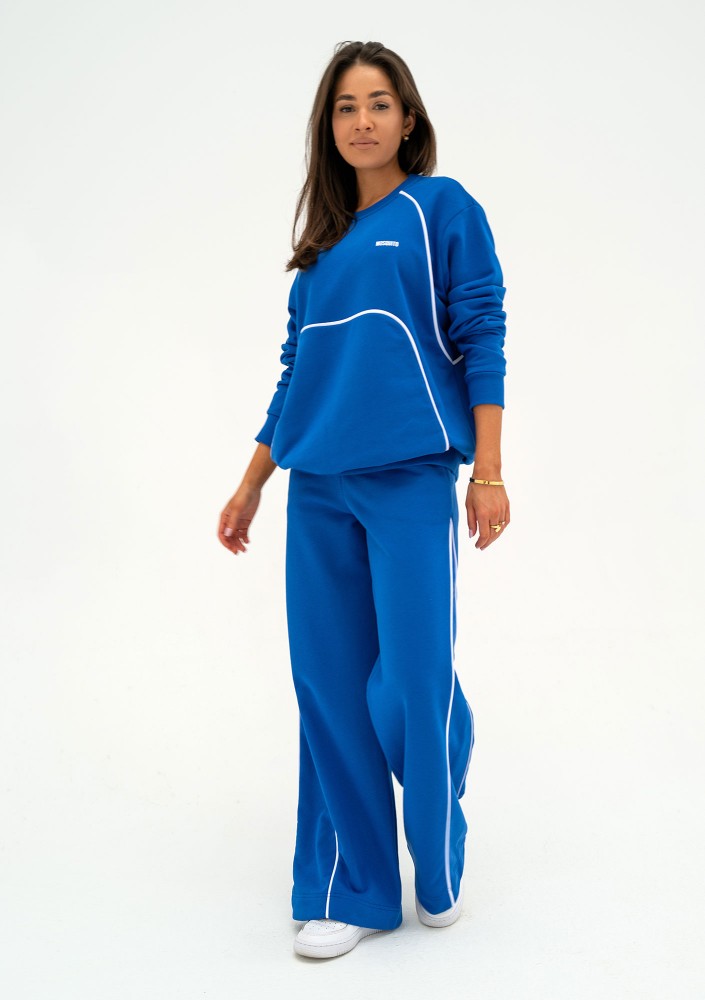 Cush - Cobalt blue sweatshirt with trims