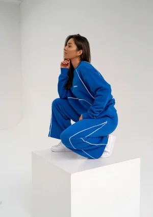 Cush - Cobalt blue sweatshirt with trims