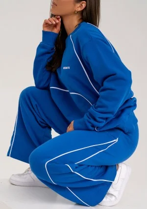 Cush - Cobalt blue sweatshirt with trims