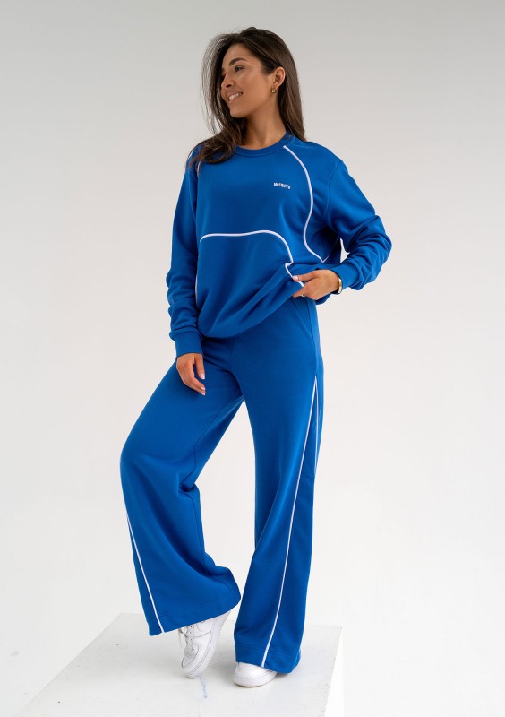 Cush - Spodnie dresowe z lamówkami Cobalt Blue